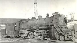 Great Northern Steam Locomotive 3045 at Minot, North Dakota, 1952