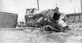 Great Northern Steam Locomotive of Class F8 at Wenatchee, Washington, undated