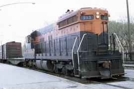 Great Northern Railway 593 at Minot, North Dakota in 1968.