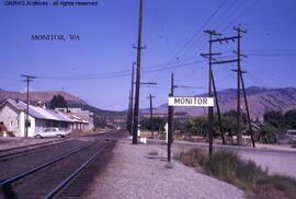Great Northern Station Sign at Monitor, Washington, undated