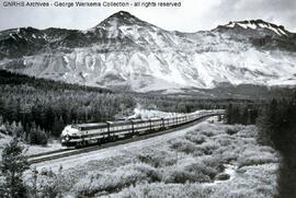 Great Northern Diesel Locomotive 361A at Summit, Montana, undated