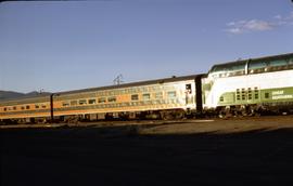Great Northern Railway Passenger Car 1250 at Wenatchee, Washington in 1971.
