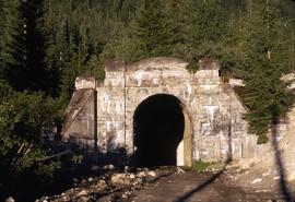 Great Northern Railway Old Cascade Tunnel east portal in 1970.