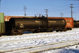 Great Northern Railway Tank car 100037 at Wenatchee, Washington in 1971.