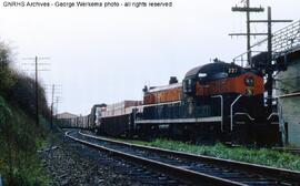 Great Northern Diesel Locomotive 227 at South Bellingham, Washington, 1965