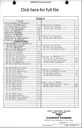 Great Northern Railway Minot Division Clearance Diagram, 1957-1969