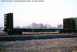 Great Northern Flatcar 160026 at Longmont, Colorado, 1985