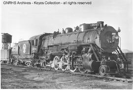 Great Northern Steam Locomotive 3241 at Devils Lake, North Dakota, 1955