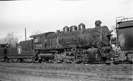 Great Northern Steam Locomotive 828 at Minneapolis Junction, Minnesota in 1958.