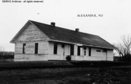 Great Northern Depot at Alexander, North Dakota, undated