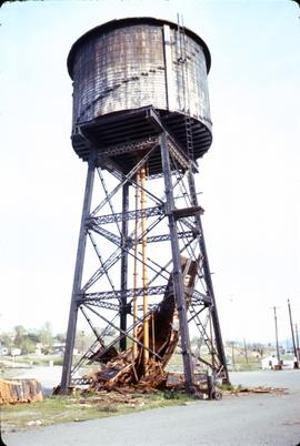 Great Northern Railway water tower at Wenatchee, Washington in 1971.