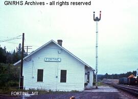 Great Northern Depot at Fortine, Montana, undated