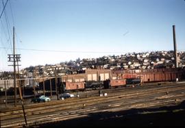 Great Northern Railway Roundhouse at Butte, Montana in 1974. in 1974.