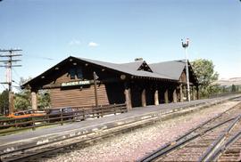 Great Northern Railway Glacier Park Station, Montana depot in 1969.