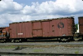 Great Northern Railway Outfit Car X5306 at Everett, Washington in 1974.