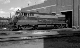 Great Northern Diesel Locomotive 2528 at Havre, Montana, undated