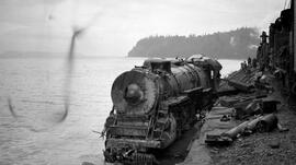 Great Northern Steam Locomotive in Washington State, undated