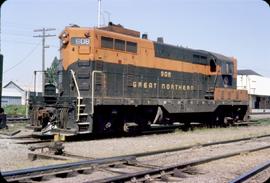 Great Northern Railway 608 at Burlington, Washington in 1969.