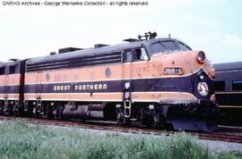 Great Northern Diesel Locomotive 368C at Vancouver, British Columbia, 1962