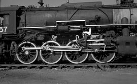 Mon-Road (formerly Alaska Railroad) Steam Locomotive 557 at Moses Lake, Washington, undated