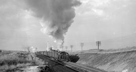 Great Northern Steam Locomotive at Hillyard, Washington, undated