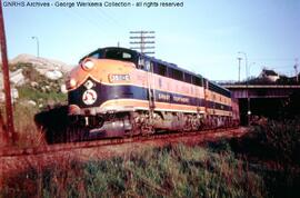 Great Northern Diesel Locomotive 352C at Vancouver, British Columbia, 1961