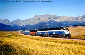 Great Northern Diesel Locomotive 332 at Glacier Park, Montana, 1969