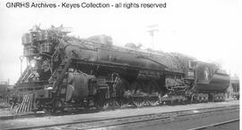 Great Northern Steam Locomotive 2580 at Williston, North Dakota, 1954