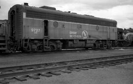 Burlington Northern Diesel Locomotive 9727 in Washington State, undated