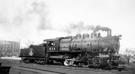 Great Northern Steam Locomotive 832 at Hillyard, Washington, undated