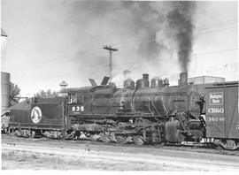 Great Northern Steam Locomotive 835 at Minot, North Dakota, 1955