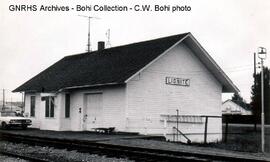 Great Northern Depot at Lignite, North Dakota, 1969