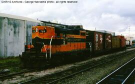 Great Northern Diesel Locomotive 728 at Chehalis, Washington, 1965