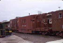 Great Northern Railway Outfit Car  X4418 at Minot, North Dakota in 1973.