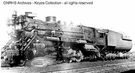 Great Northern Steam Locomotive 3369 at Klamath Falls, Oregon, 1939