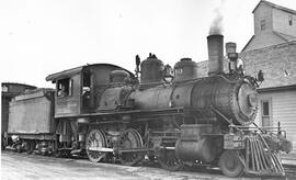 Montana Western Steam Locomotive 10 at Conrad, Montana, 1933