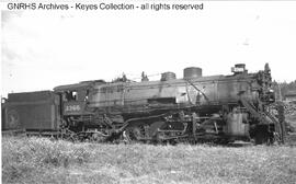 Great Northern Steam Locomotive 3366 at Newport, Washington, 1948