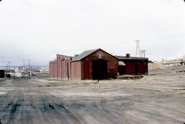 Great Northern Railway Roundhouse at Butte, Montana in 1974.