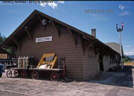 Great Northern Depot at Belton, Montana, undated