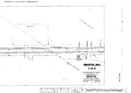 Plat Map of Northern Pacific Facilities at Bristol, Washington, 1949