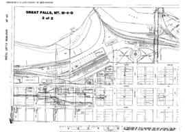 Plat Map of Great Northern Facilities at Great Falls, Montana, 1930