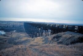 Burlington Northern Eastbound Coal Train in Valley City, North Dakota in 1981