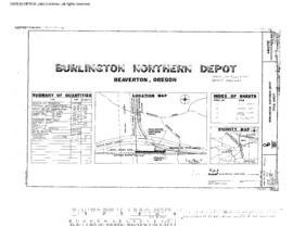 Spokane, Portland, and Seattle Railway Engineering Drawing, Depot at Beaverton, Oregon, 1983