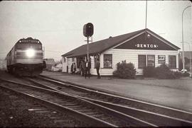 Amtrak passenger train number 8, Empire Builder, at Renton, Washington in 1978.