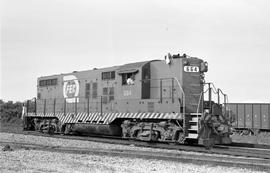 Florida East Coast Railway diesel locomotive 664 at Cocoa, Florida on June 29, 1978.