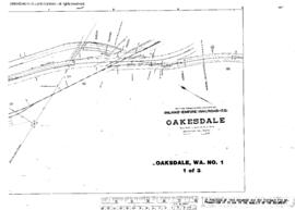 Plat Map of Great Northern Facilities at Oakesdale, Washington, 1927
