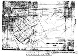 Plat Map Index of Burlington Northern Facilities at Portland, Oregon, undated