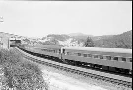 Amtrak passenger train number 6 at an unknown location on August 27, 1975.