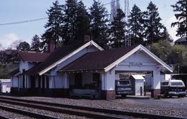 Burlington Northern depot at Steilacoom, Washington, in 1988.