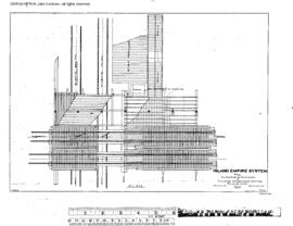 Great Northern Engineering Drawing, Elevator and Stairway at Palouse, Washington, 1907